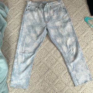 Levi’s blue and white straight jeans